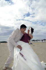 mariés à la plage