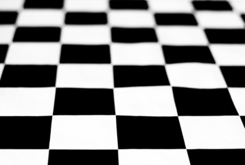 Black and white chessboard - depth of field