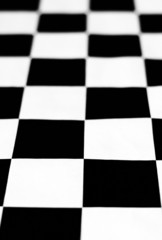 Black and white chessboard - depth of field