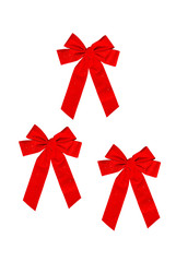 3 red bows