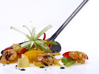 prawns süß scharf mit paprika