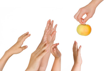 hands upwards