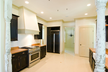 expensive kitchen in rustic style