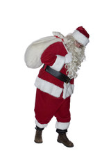 A hip-hop Santa Clause isolated on a white background