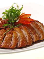 chinesische hongkong ente mit sprossen gemüse