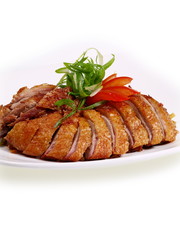 chinesische hongkong ente mit sprossen gemüse