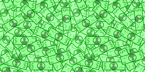Seamless vector wallpaper with paper dollars