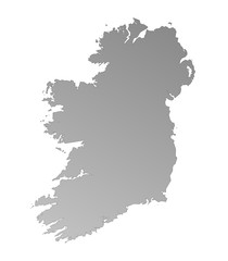 gray gradient map of Ireland