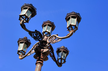 Fototapeta na wymiar Portugalia, Ponte de Lima: Antic latarni