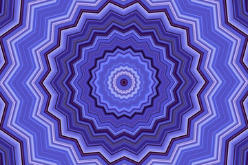 Blue colors kaleidoscope explosion background.