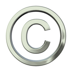 Silver Copyright sign