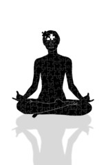 POSITION LOTUS FOND BLANC