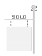 Blank board for real estate or some other object