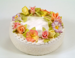 Fototapeta na wymiar Cake with white frosting
