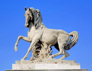 France, Paris: Equestrian statue in Trocadero