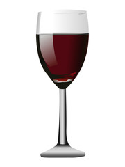 Red wine in a glass