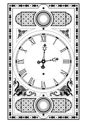 elegant victorian clock face and hands