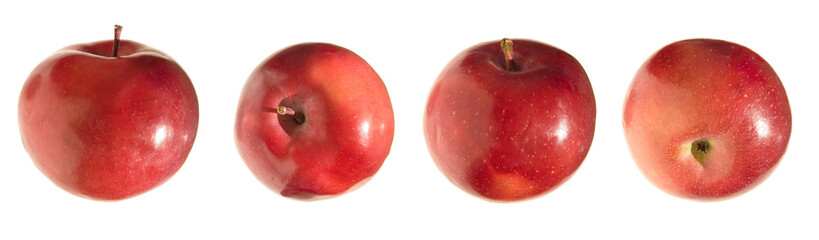 red apples border, isolated