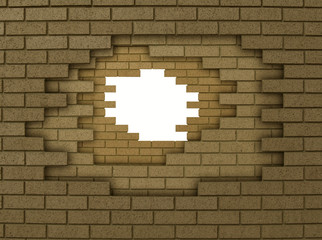 brick wall opening