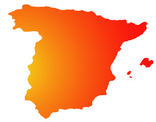 Carte de l'Espagne - Vecteur - obrazy, fototapety, plakaty