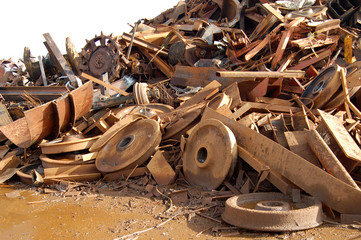 Steel Wheels, Cogs, Scrap Pile