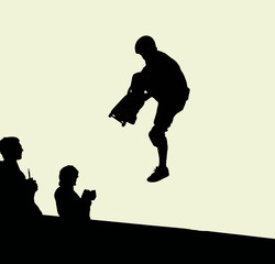 skateboarding silhouette