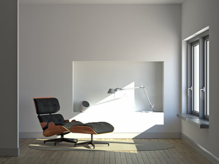 Quiet minimalist interior