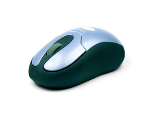 Computer mouse, a wireless laser mouse shot isolated on white.