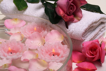 Obraz na płótnie Canvas Aromaterapia Spa róża