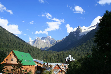 Fototapeta na wymiar mountain village
