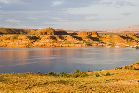 Lake Powell Water and Hills Landscape