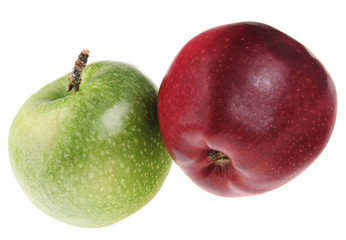 Apple on white