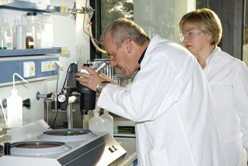 work in laboratory
