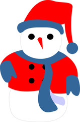illustration of a snow man