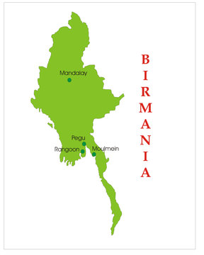 Mappa della Birmania