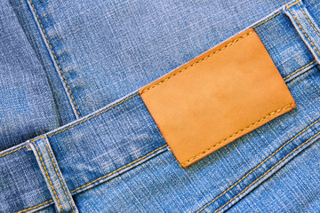 Jeans with blank label