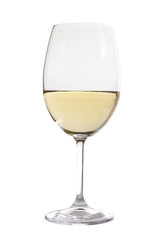white wine,  isolated on whire