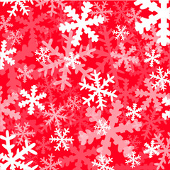 Obraz na płótnie Canvas Flocons de neige sur fond rouge - Motif