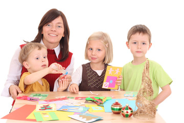 Fototapeta premium making Christmas cards