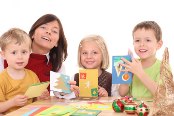 Fototapeta premium making Christmas cards