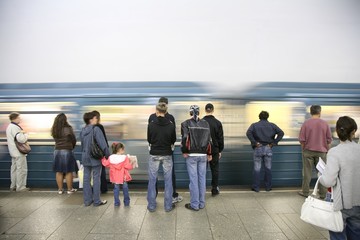 on the subway station