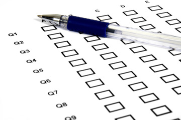 pen on question paper