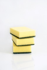 Cleaning sponges isolated