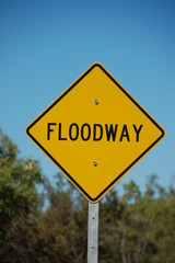 Floodway Road Sign