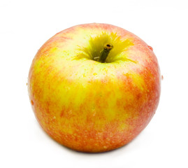 Fresh Orange Apple isoaled on white background