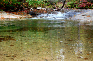 cold water in autumn