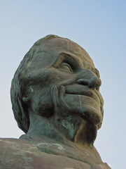 Obraz premium famous greek statue in rhodes