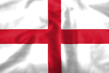 England's St George's Cross flag with a rippled texture