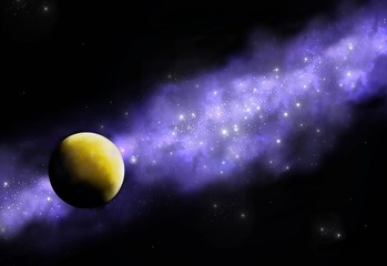 Obraz na płótnie Canvas planet and nebula