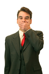 Businessman not talking